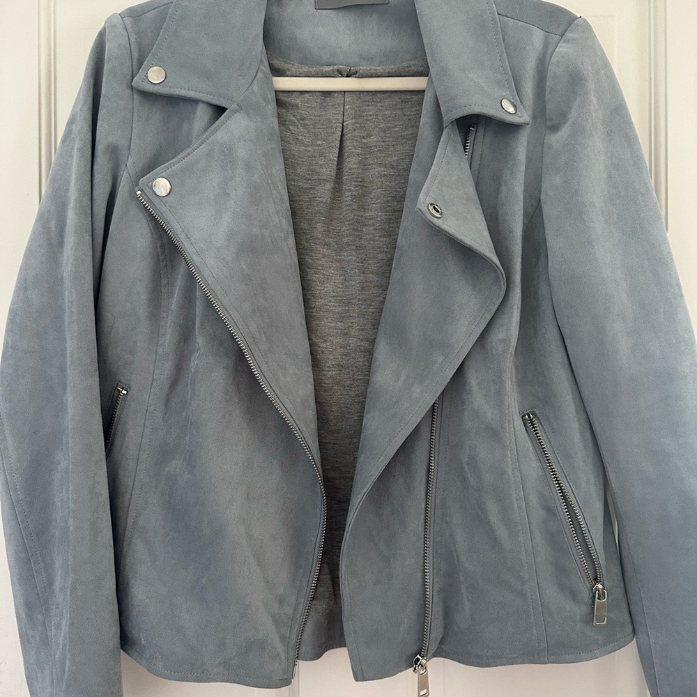 Bagatelle Light Blue Suede Jacket